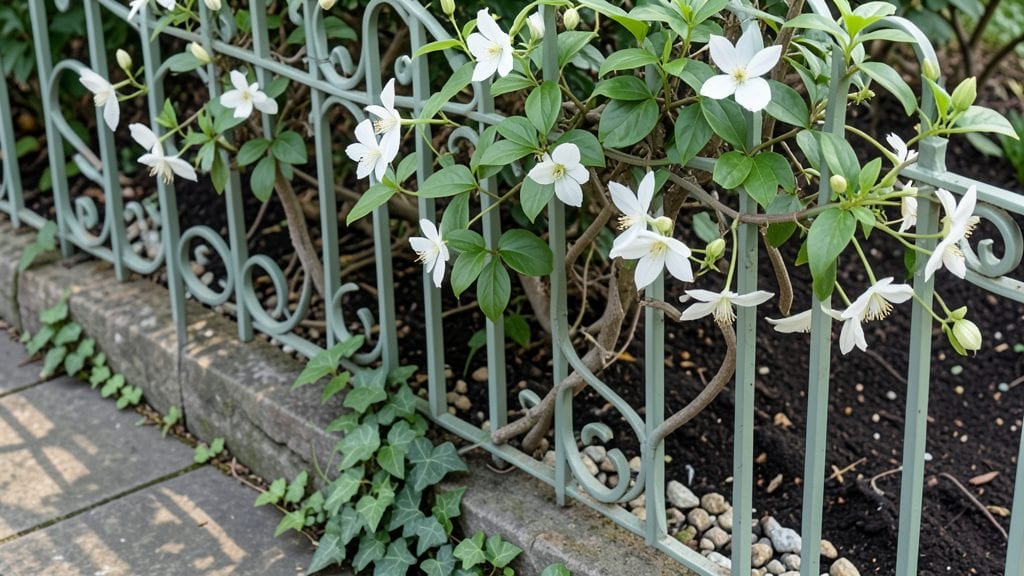Iron Garden Fence: Bold Privacy Screen With Rustic Elegance