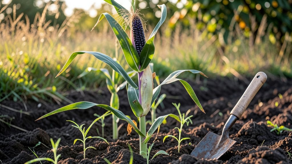 Violet Corn Seed Growing Guide: Bold Purple Stalk Perfection in Compact Gardens